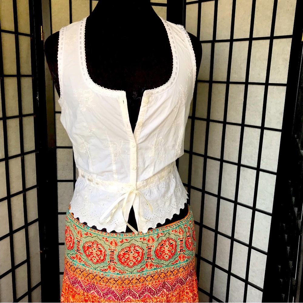 NWOT Ralph Lauren Green Label Bohemian Tiered Skirt Size Small